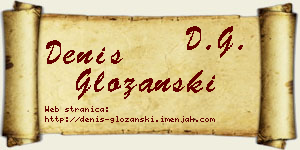 Denis Gložanski vizit kartica